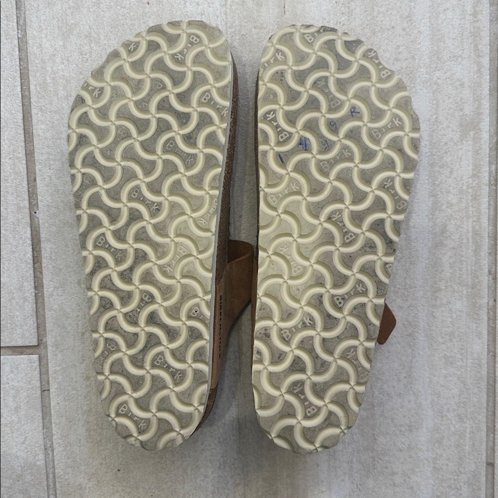 Birkenstock Gizeh Braided 38 Brown Leather Sandals - Cognac - Picture 4 of 4